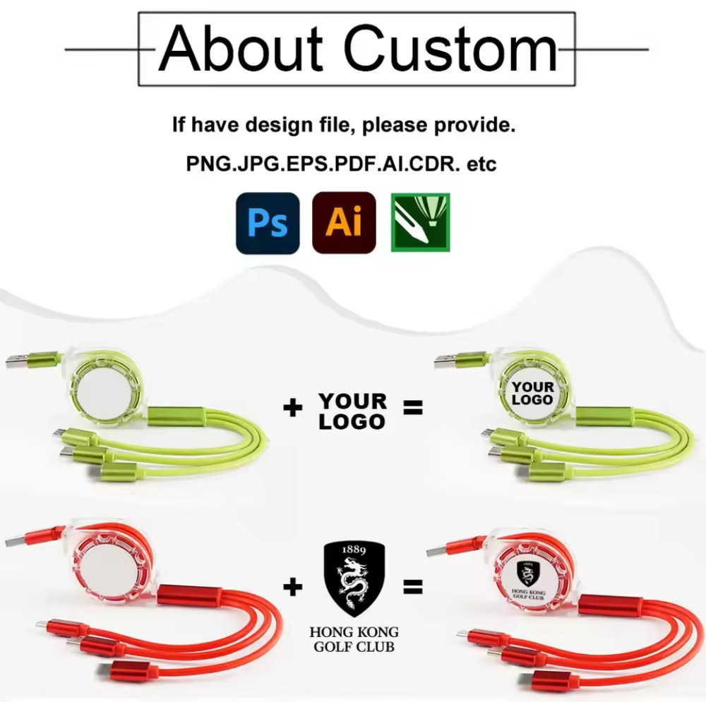 Custom 3 in 1 Charging Cable