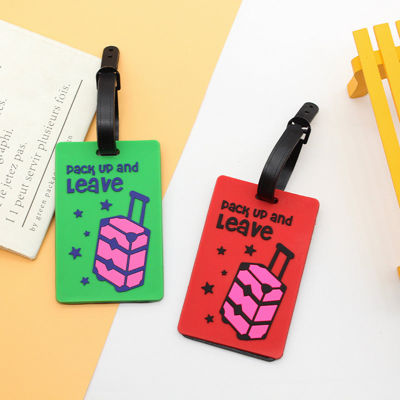 Travel Soft PVC Luggage Tags Travel Accessory PVC Suitcases ID Tags Business Card Holder for Travelling