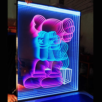 Custom Mirror Layer RGB Infinity Neon Sign Wall Mirror
