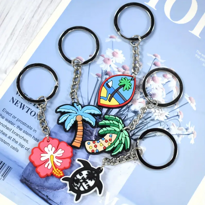 Custom PVC Keychain Logo/Text/Number Keyrings Plastic Keytags Promo Gift