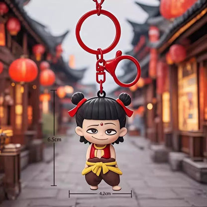 Nezha Naohai Small Keychain Stuffed Doll Customized Women's School Bag Pendant Novelty Gifts for Wholesale