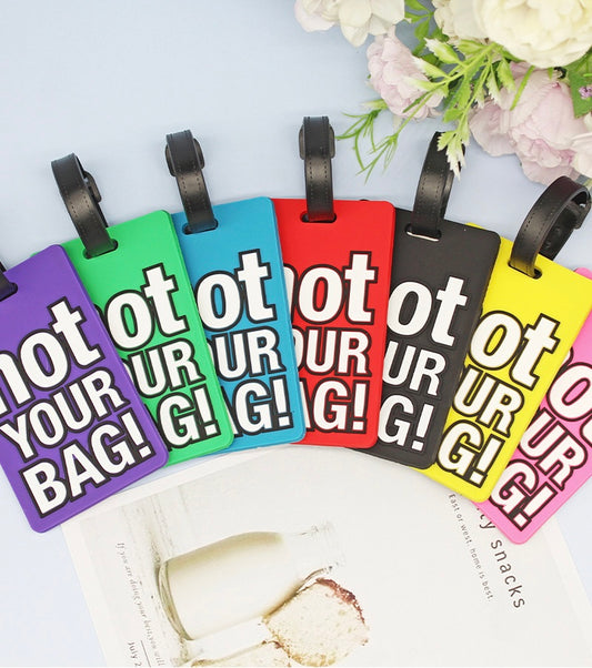 Hot Sale High Quality Fashion Design Embossed Text Travel Suitcase Custom PVC Rubber Luggage Tags for Baggage Accessories