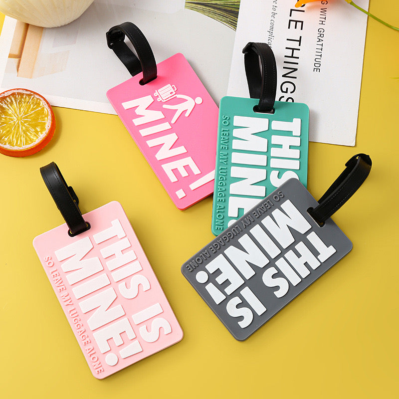Custom Leather Luggage Tag LOGO Printed Premium PU Travel Suitcase Label Tag ID Personalized Travel