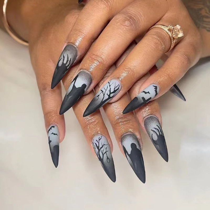 Stick On Nails Press High Quality Wholesale Short Almond Soft Gel Customized Design Heart Cat Eye Spring Press On Fate Nails Set
