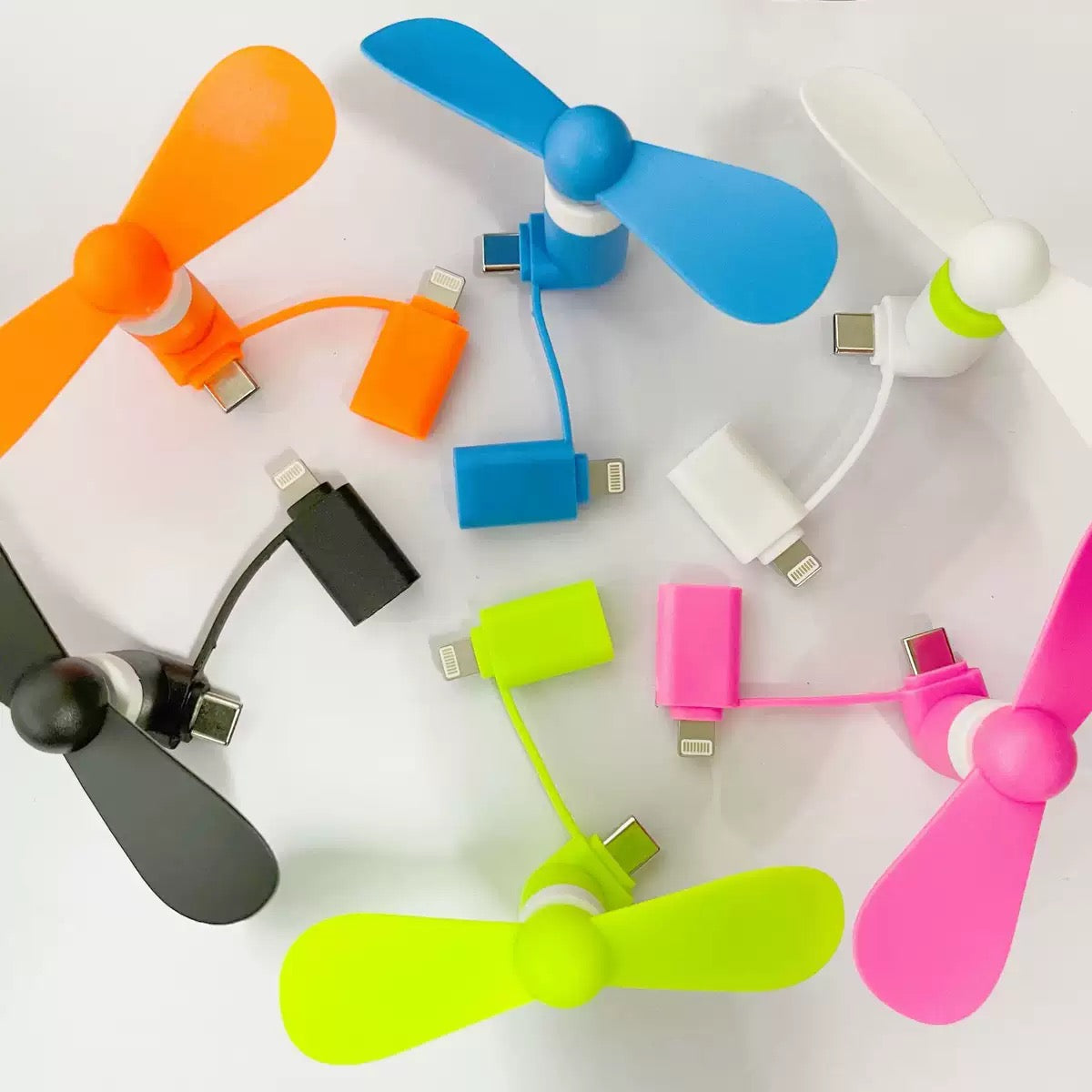 Portable USB-C Fan, Silicone, Small, Black, Energy-efficient Operation
