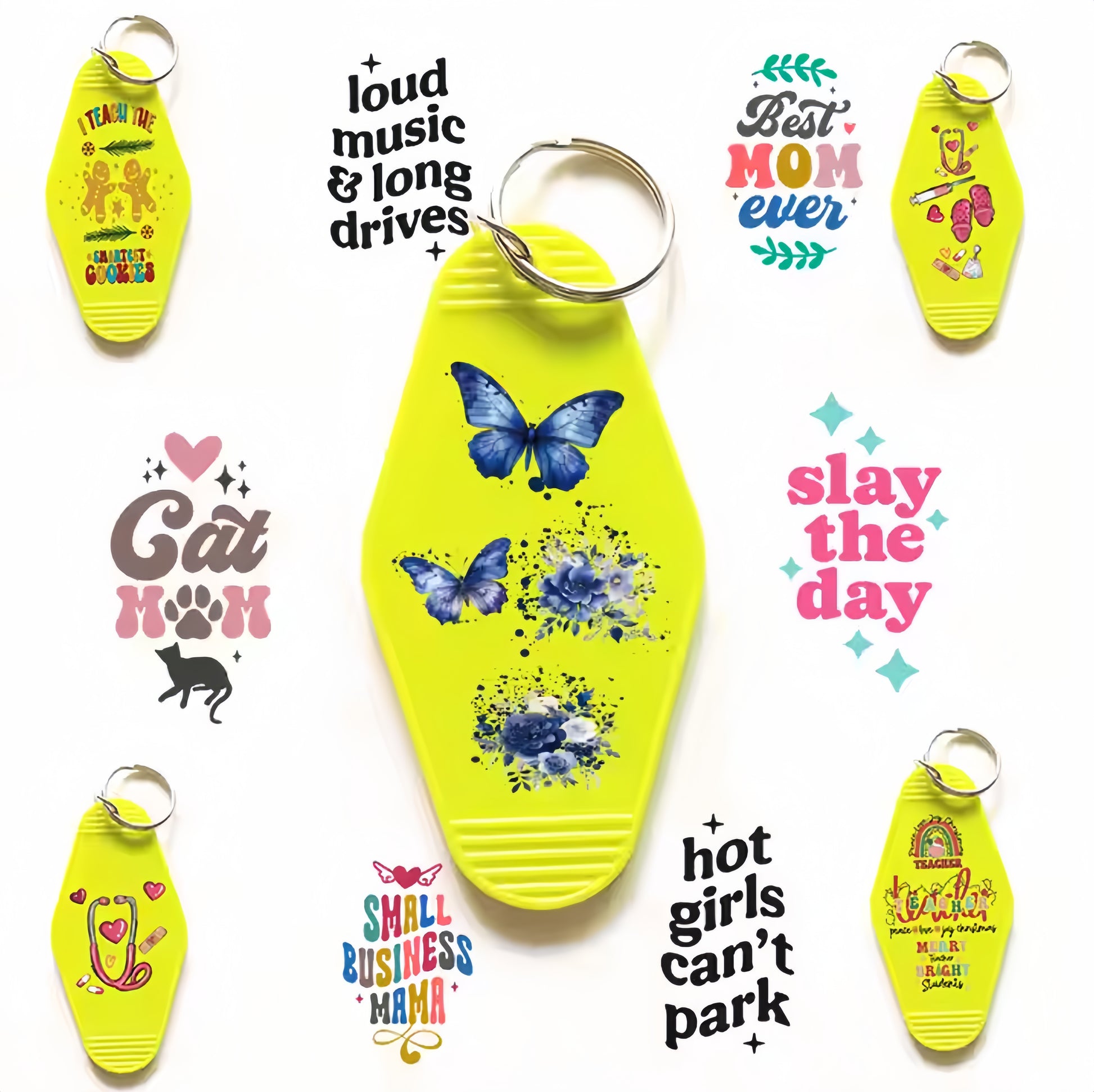 HighQualityRetroBlanksMotelKeychainCustomFashionalMotelKeyTagCustomizedDesignDoubleSidesPrintingHotelKeychain