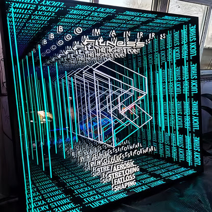 Custom Mirror Layer RGB Infinity Neon Sign Wall Mirror