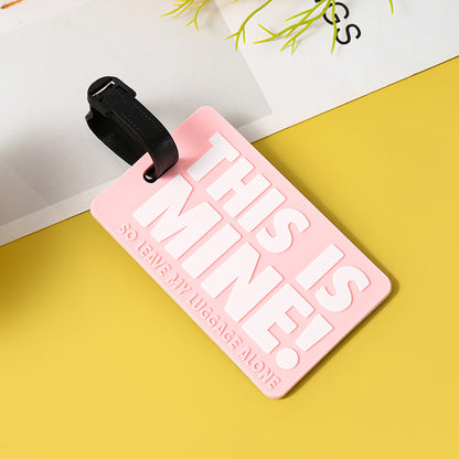 Custom Travel Luggage Tag Silicone and Baggage Identification Labels ID Silicone Tag for Bag Suitcase Name Sticker