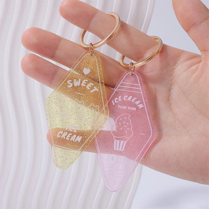GoldKeyringManufacturerPromotionGiftsKeepDrivingInspiredMotelKeychainsVintageCustomHardEnamelMetalKeychainHotel