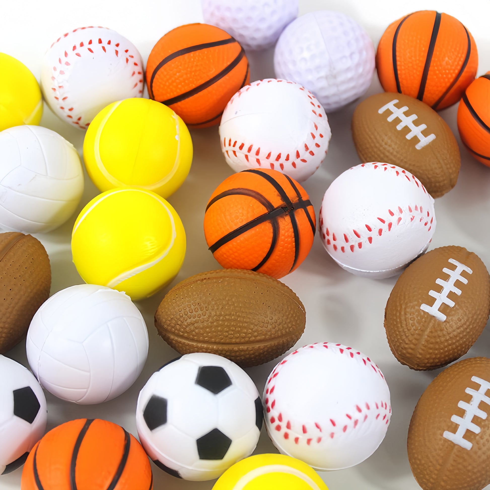 Custom Logo White Color Round Shape PU Foam Ball PU Stress Ball