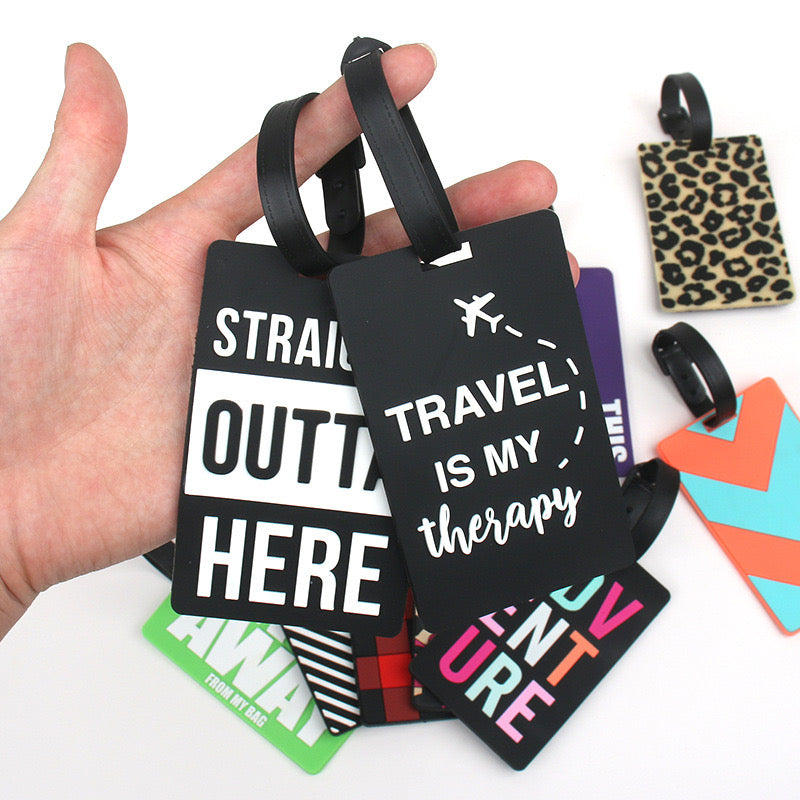 Travel Soft PVC Luggage Tags Travel Accessory PVC Suitcases ID Tags Business Card Holder for Travelling