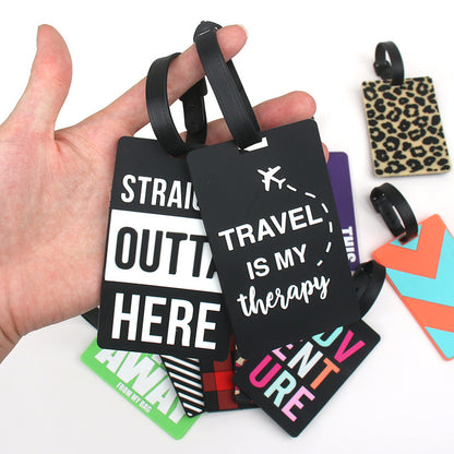 Travel Soft PVC Luggage Tags Travel Accessory PVC Suitcases ID Tags Business Card Holder for Travelling