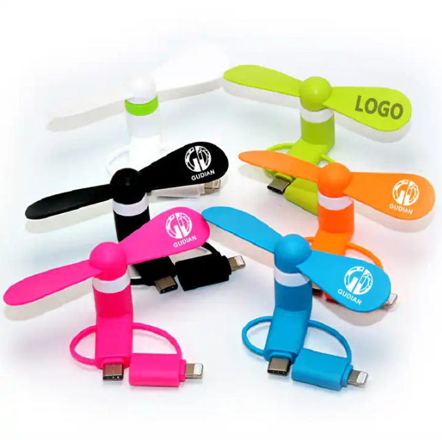 Custom Logo Usb Rechargeable Fan Personal Summer Wind Air Cooling Around the Neck Fan