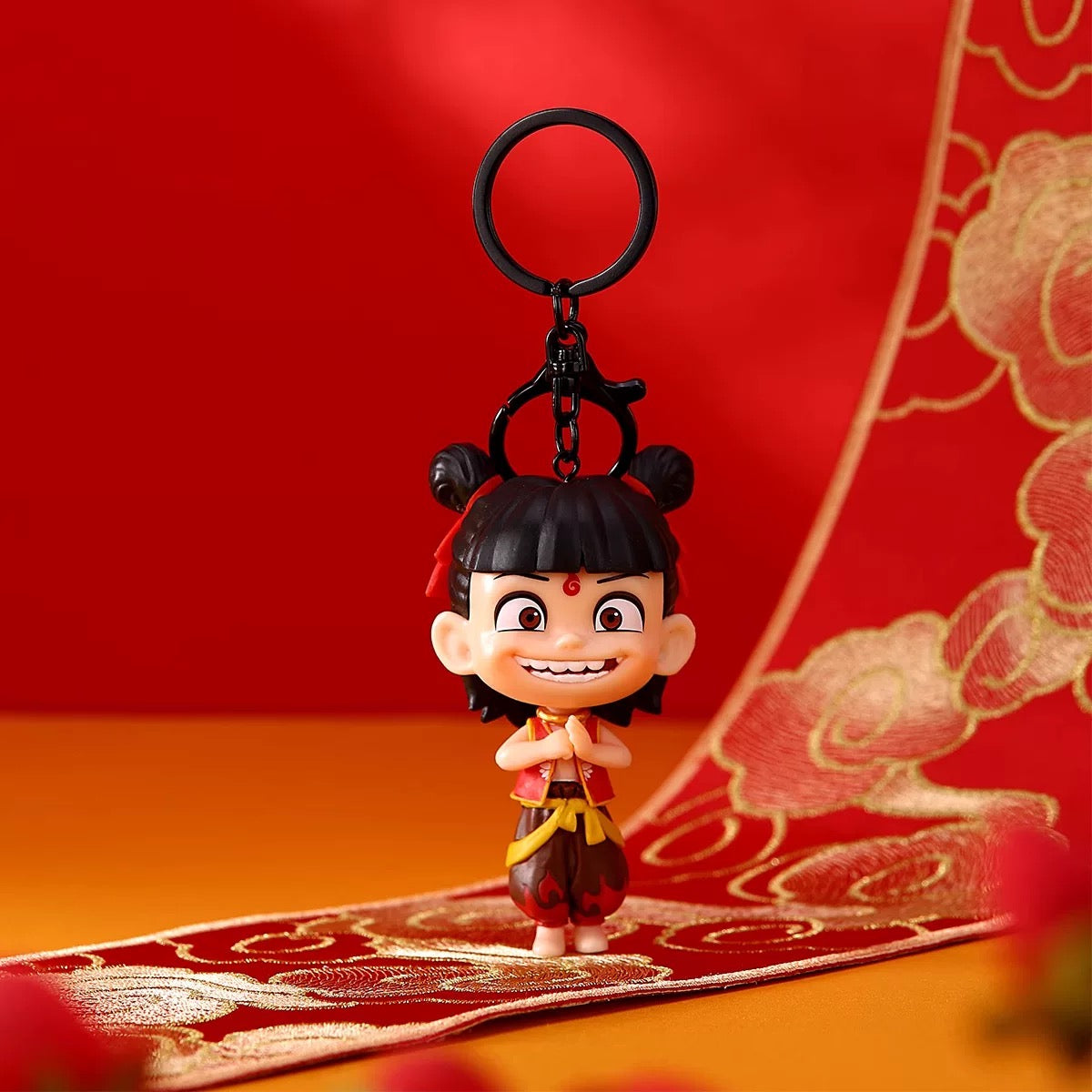 2025 New Hot Sale Nezha 3D Stereo Keychain Bag Pendant Cartoon Anime Movie Original Chinese Mythology Gift