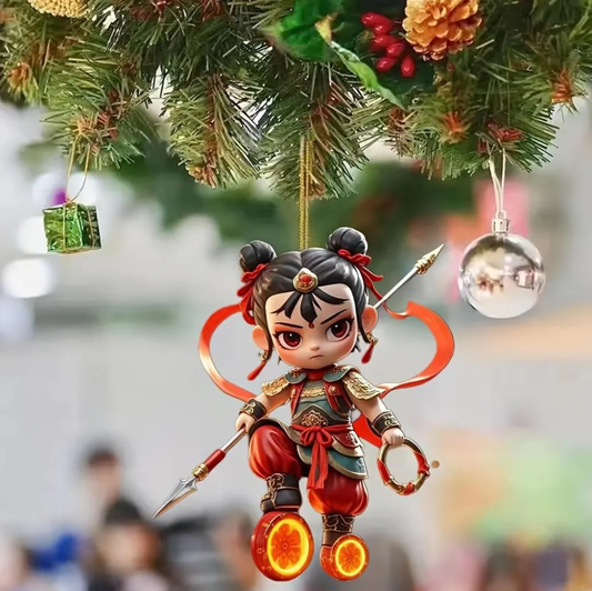 Creative Cartoon Nazha Key Chain Cute Shen Gongbao Nezha Taiyi Keychain Car Bag Pendant Accessories