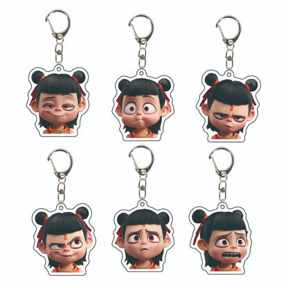 Customized Nezha The Magic Child of the Sea Little Nezha Plush Toy Pendant Doll Bag Hanging Decoration Doll Keychain