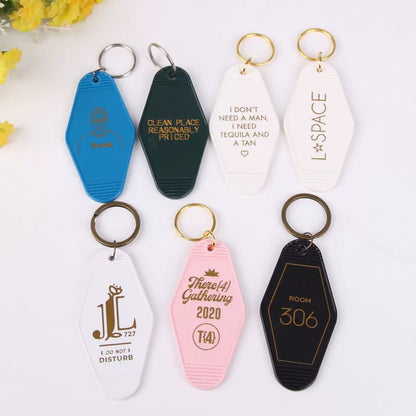 Custom Gold Engraved Key ring | Gold Foil Keychain | Diamond Keytags Promo