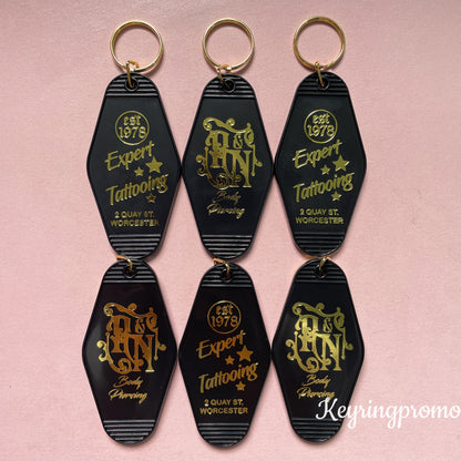 Personalised Laser Engraved Key ring | Gold Foil Keychain | Diamond Keytags Promo