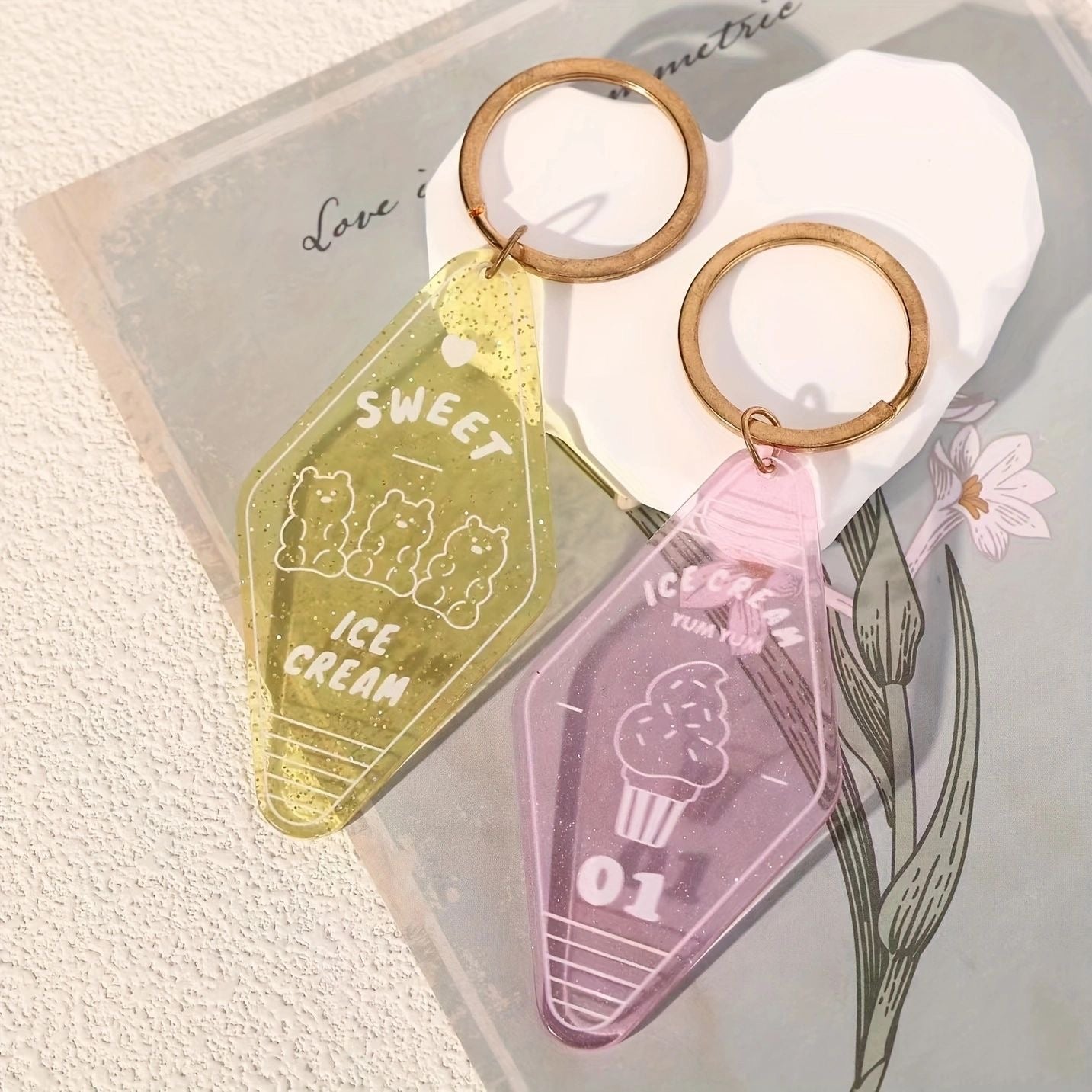 Promotional_custom_logo_vintage_motel_key_chain_retro_blank_acrylic_plastic_hotel_room_motel_keychain