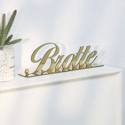 Custom Metal Table Stand Name Display