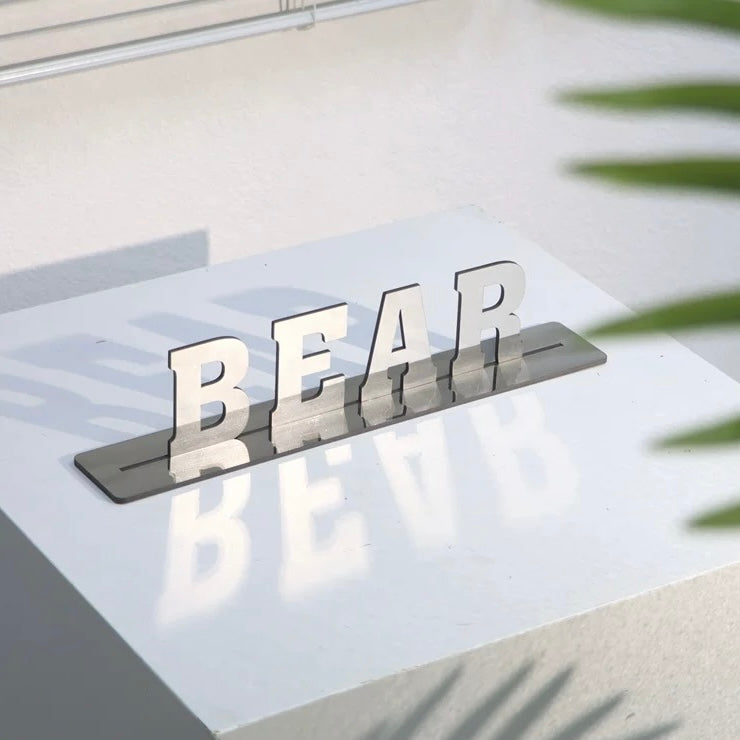 Custom Metal Table Stand Name Display