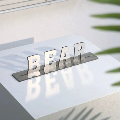 Custom Metal Table Stand Name Display