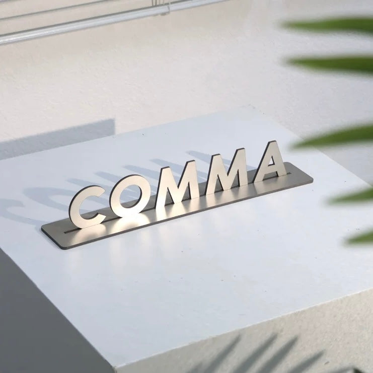 Custom Metal Table Stand Name Display
