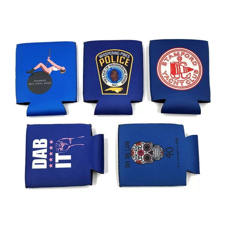 Custom Party Insulated Reusable Slim Skinny Neoprene Beer Wedding Coozies Can Cooler Sleeve