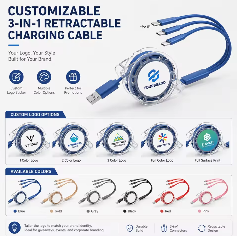 Custom 3 in 1 Charging Cable