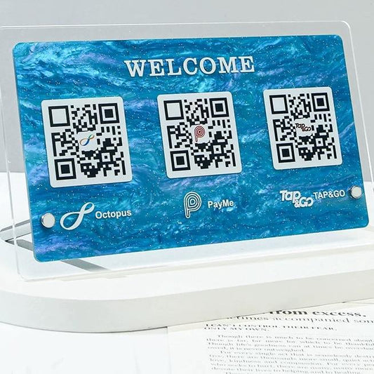 Custom QR Code Sign Table Stand