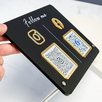 Custom QR Code Sign Table Stand