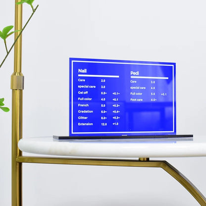 Custom Acrylic Table Menu Stand