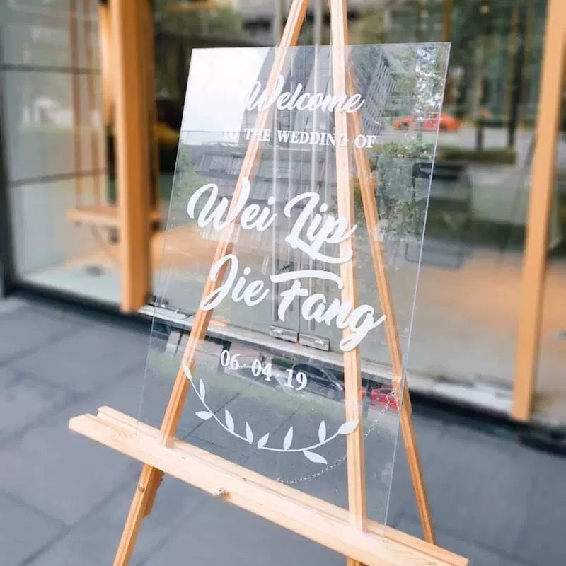 Wedding Welcome Sign Colorful Acrylic Sign Birthday Wooden Sign
