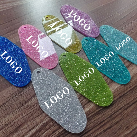 Personalised Glitter Keychain Promotional Merchandise