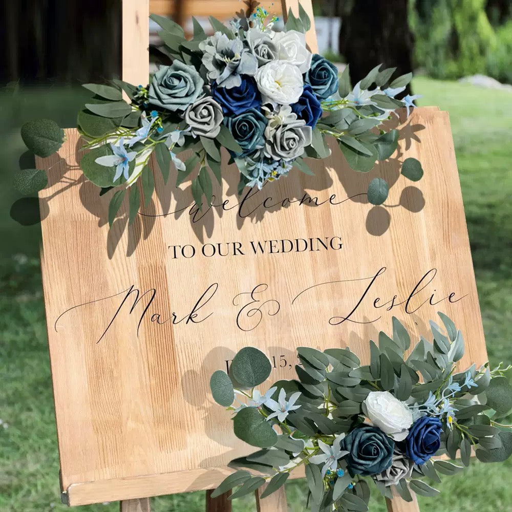 welcome sign to wedding