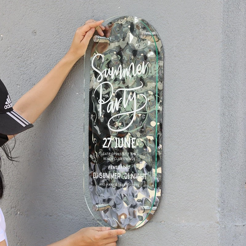 Custom Wave Color Acrylic Sign