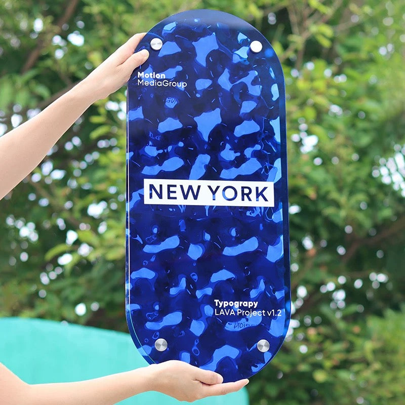 Custom Wave Color Acrylic Sign