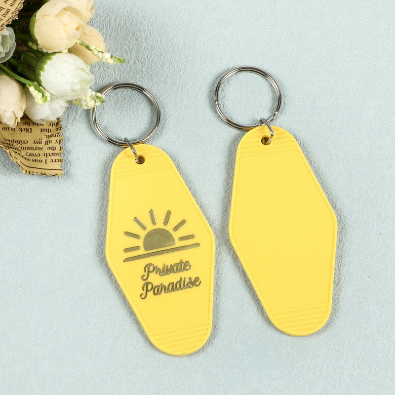 Custom Gold Engraved Key ring | Gold Foil Keychain | Diamond Keytags Promo