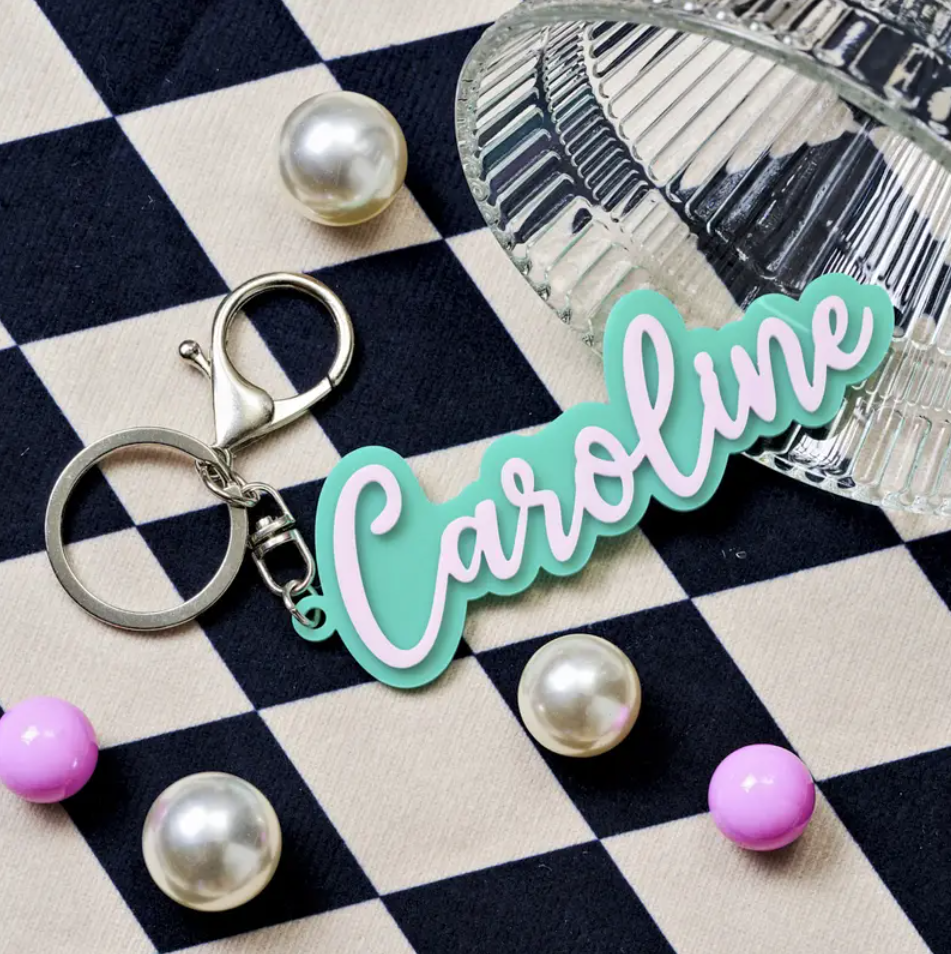 Custom PVC Keychain Logo/Text/Number Keyrings Plastic Keytags Promo Gift