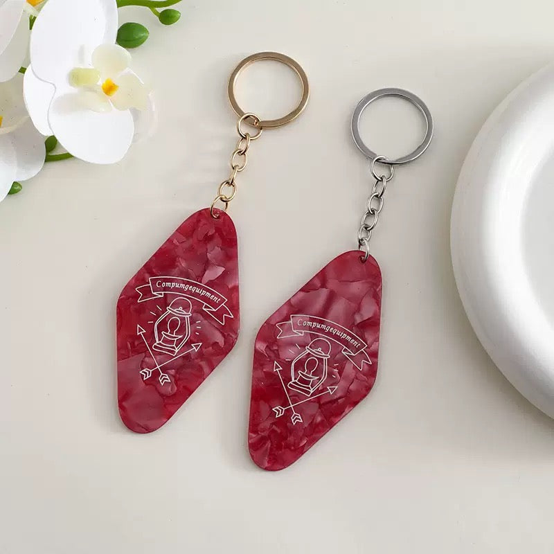 Custom Texture Keychains Any Logo/Text Anniversary GIft & Business Gifts