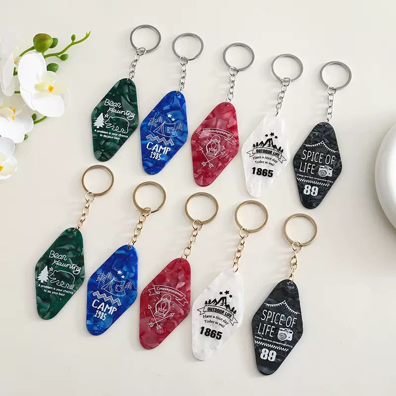Custom Texture Keychains Any Logo/Text Anniversary GIft & Business Gifts