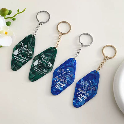 Custom Texture Keychains Any Logo/Text Anniversary GIft & Business Gifts