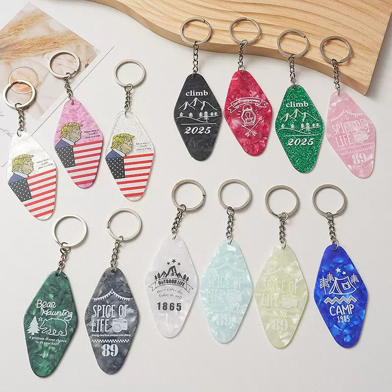 Custom Texture Keychains Any Logo/Text Anniversary GIft & Business Gifts
