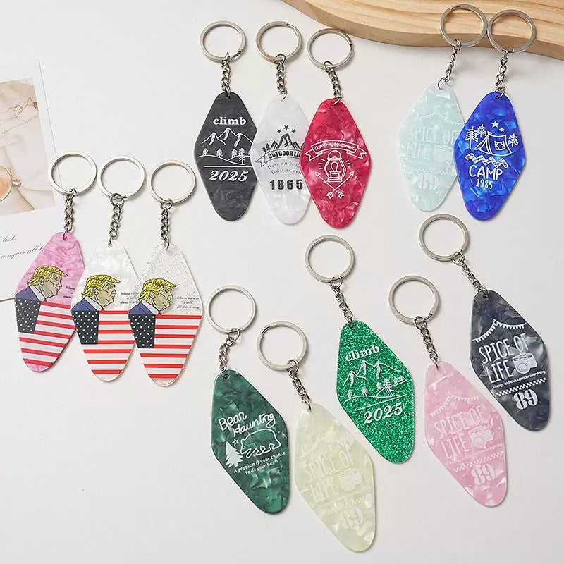 Custom Texture Keychains Any Logo/Text Anniversary GIft & Business Gifts