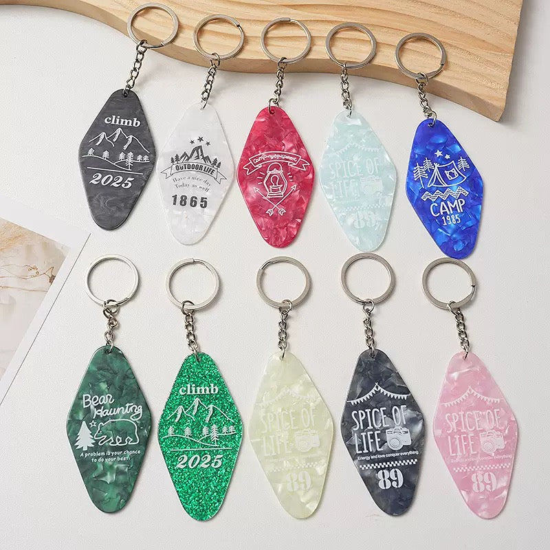 Custom Texture Keychains Any Logo/Text Anniversary GIft & Business Gifts