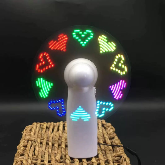 Custom LED Flash Hand Held Fan | Summer Promo Gift