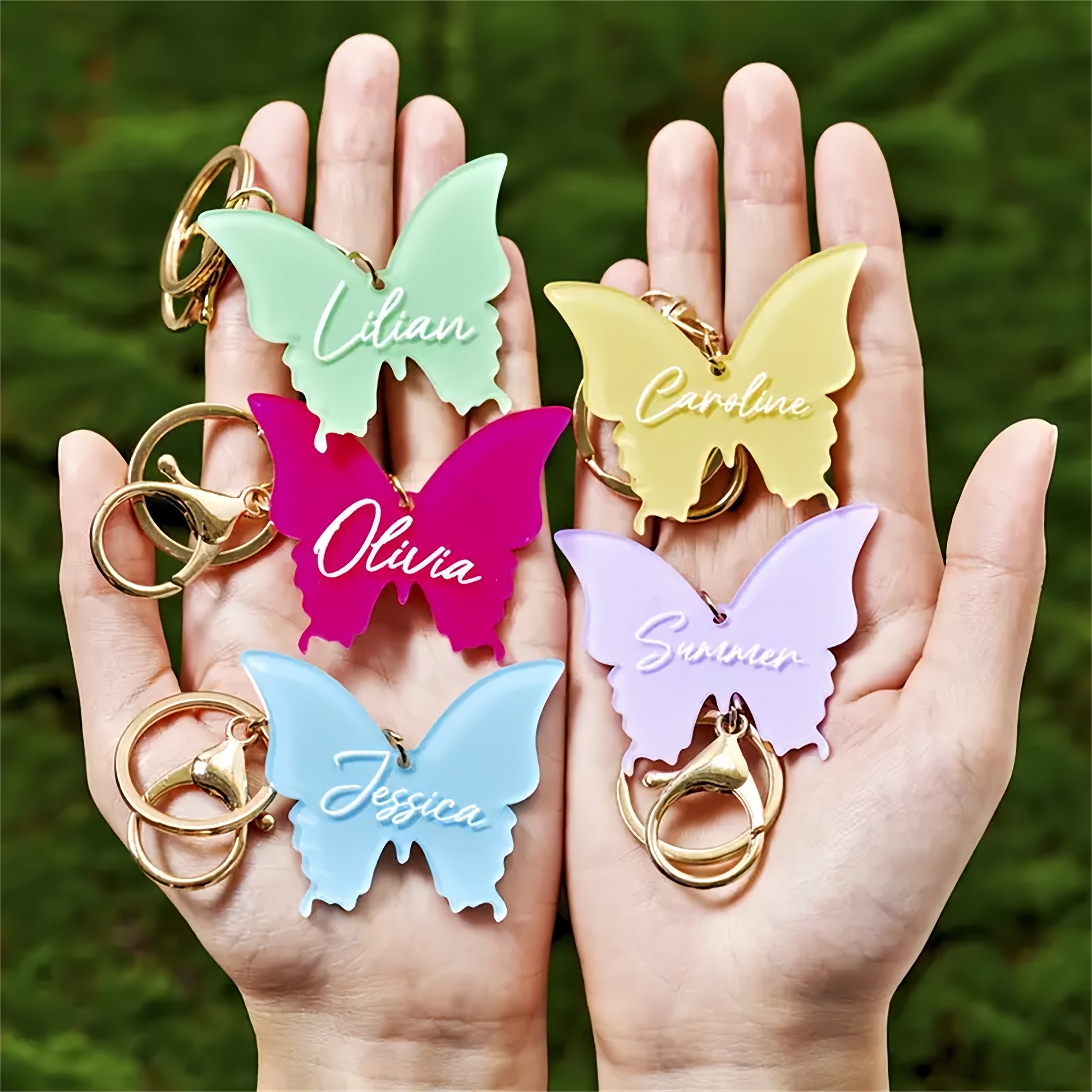Elegant Butterfly Keychain For Women - Personalized Keyring Gift For Her, Teachers, Or Friends